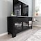 Flash Furniture Wells Black 59 Inch Modern Kitchen and Dining Room Buffet Sideboard Storage Cabinet EV-CA7515-01ZZ-BK-GG - alternate 1